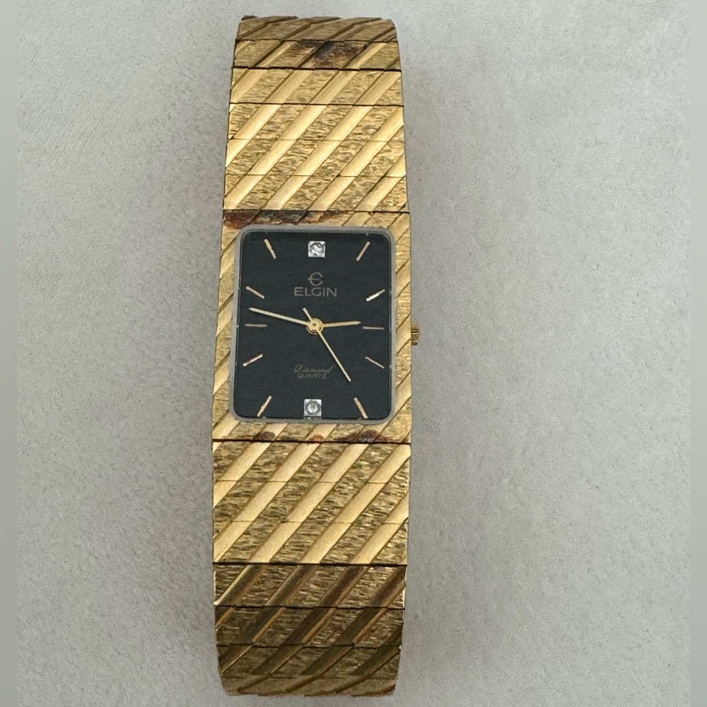 Vintage Elgin Diamond Quartz Watch